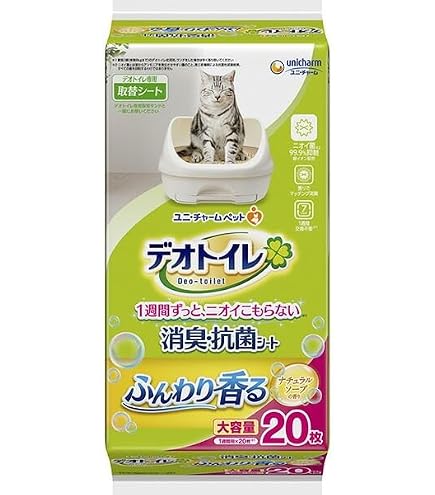 Amazon | 【セット販売】デオトイレ 消臭・抗菌シート 20枚×6袋